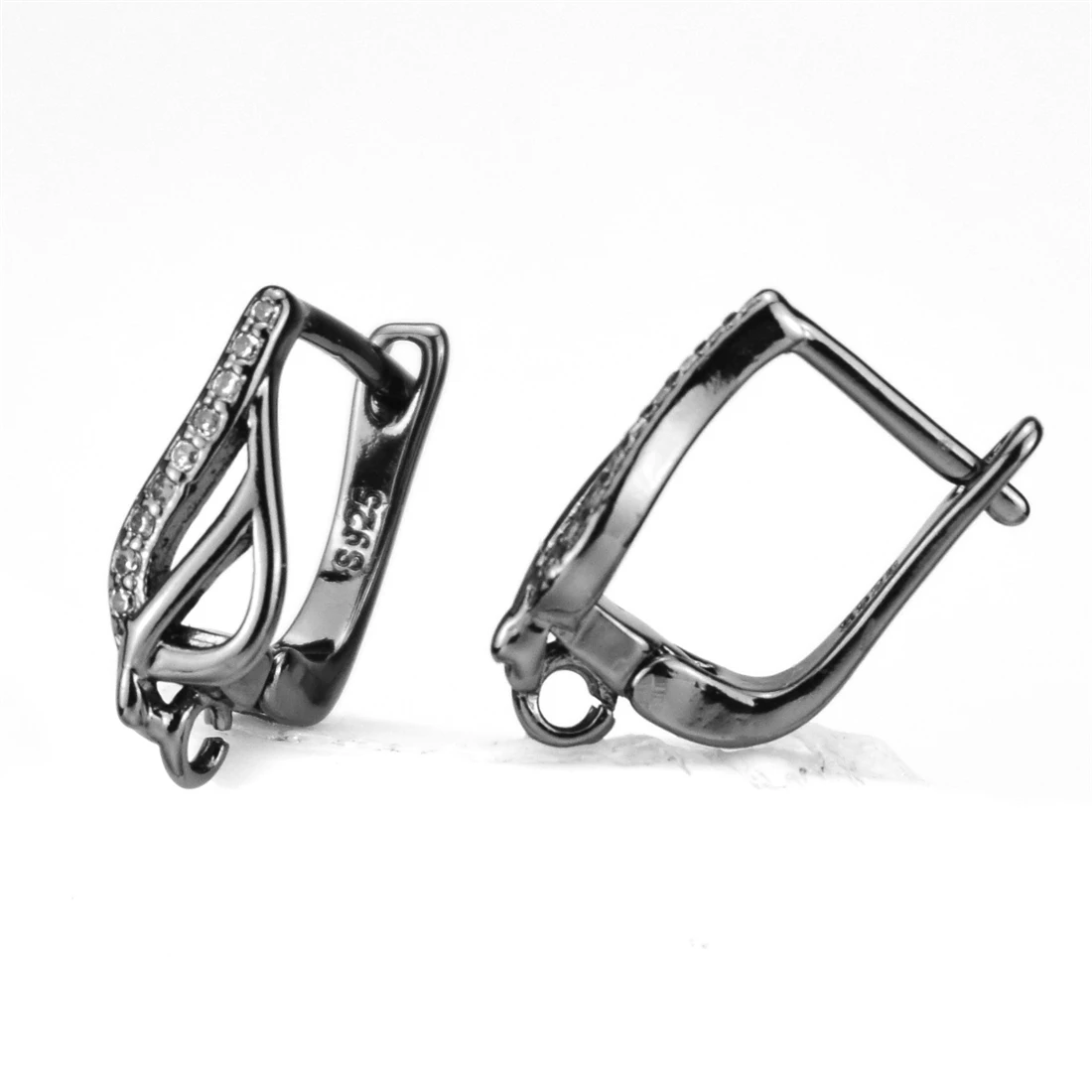 Новинка женские золотые серьги-клипсы квадратные серьги с микро-инкрустацией из