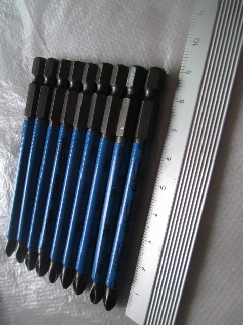 

Fixmee High Qualtiy 10Pcs 1/4" Hex Shank Magnetic Tip PH2 Phillips Screwdriver Bits Set Kit 90mm