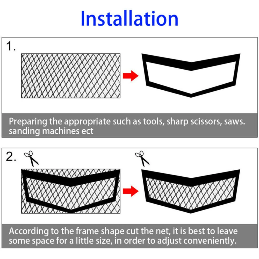 Универсальный автомобильный передний бампер ромбическая решетка сетка из