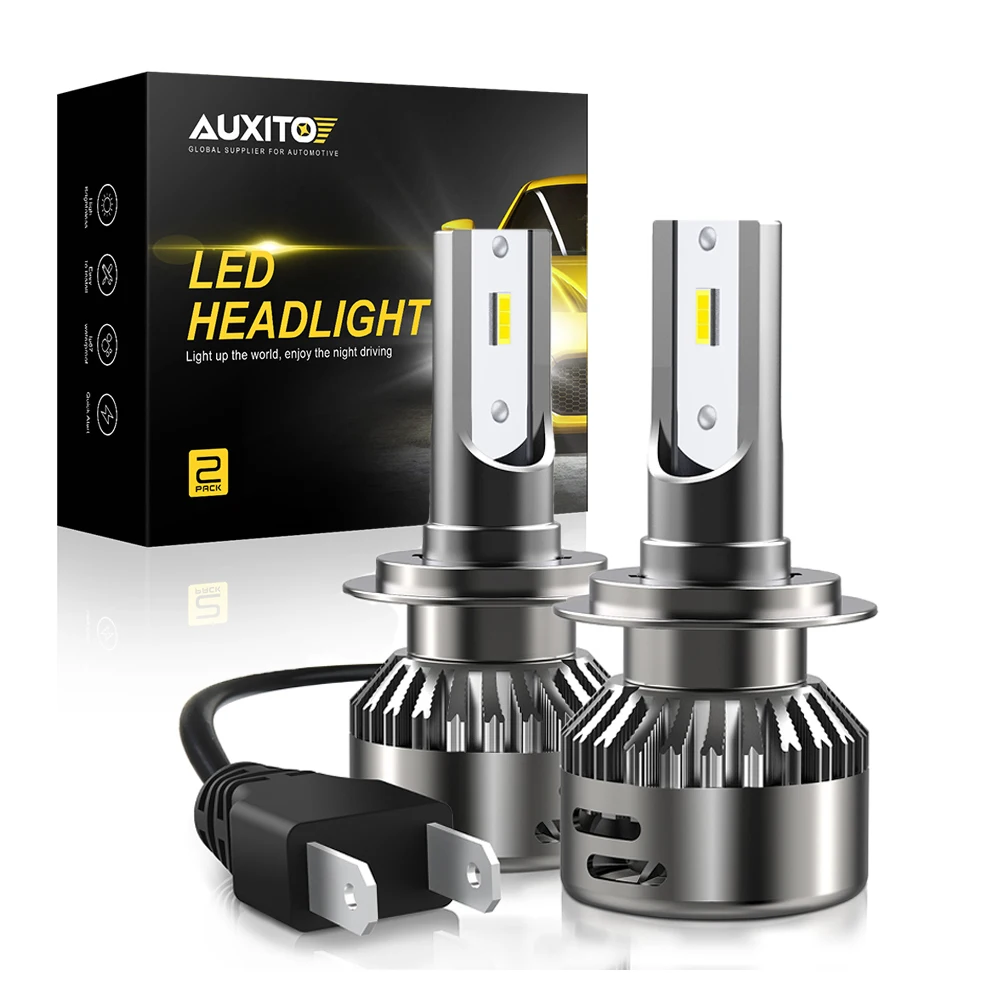 Светодиодные фары AUXITO H7 CSP H1 H8 H11 9005 HB3 HB4 9006 Автомобильные Canbus 6000k 12 В для Lada Vesta Granta