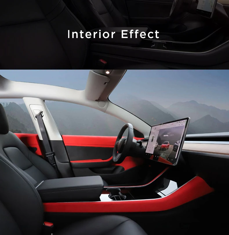 LUCKEASY автомобиль Fip мех центральный контроль боковая защита для Tesla модель 3- защита боковой край пленка протектор наклейки