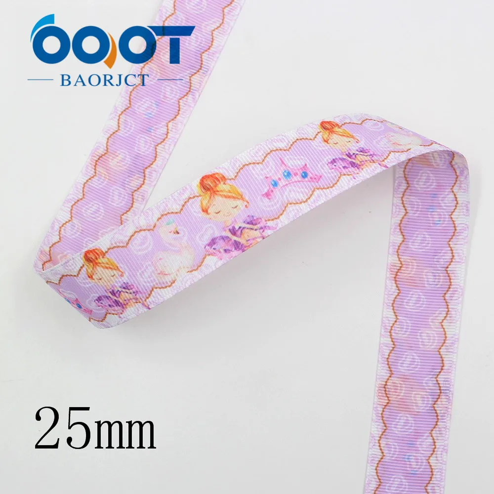 OOOT BAORJCT I-191123-2615, 25 мм 10 ярдов двухсторонний мультфильм девушка корсажные ленты, лук Кепка, одежда, украшения для вечеринки сделанные своими руками