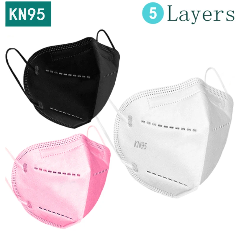 

100pcs Mascarillas Tapabocas KN95 FFP2 Mask filtration Facial FPP2 Masks Dustproof Safety Nonwoven Cover Mouth Protective Mask