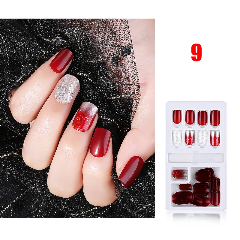 Оптовая продажа 30 шт./компл. накладки для ногтей полное покрытие нажмите на