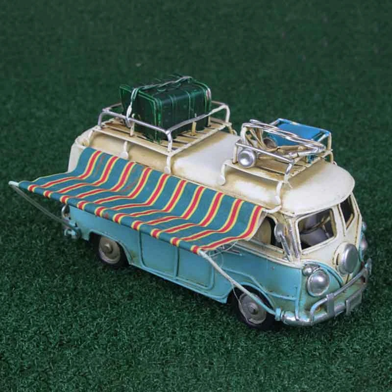 

Home Decoration Classic Metal Bus Model Ornaments Antique Metal Crafts Photography Props Kids Toys Birthday Gifts