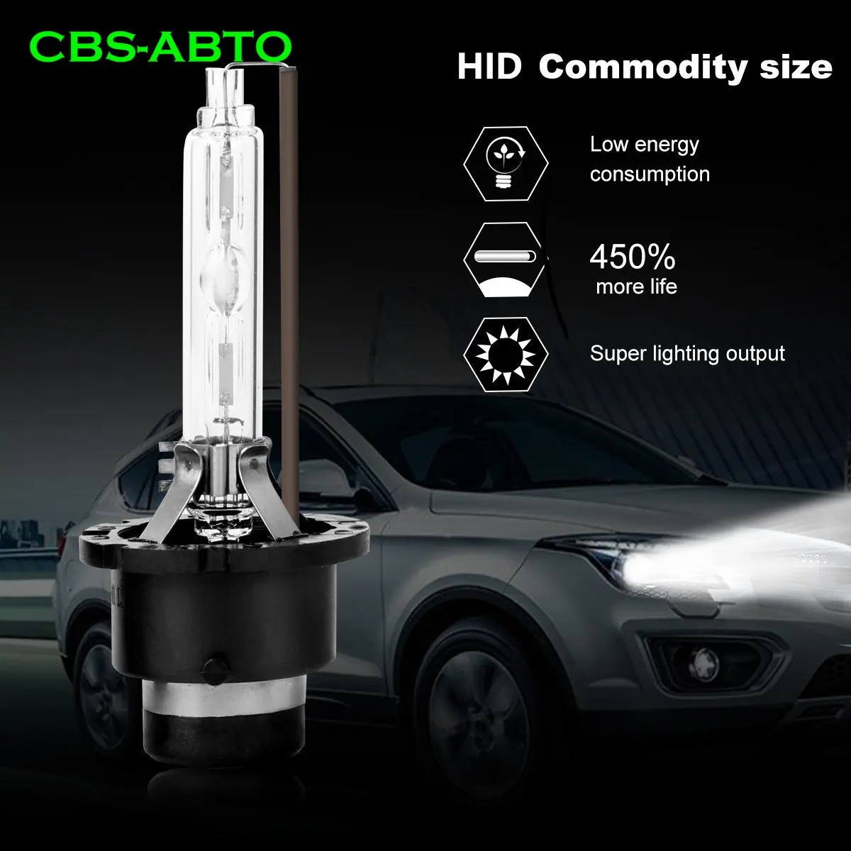 CBS ABTO HID D2S 35 Вт ксеноновая лампа для автомобильных фар модифицированные лампы 4300 К