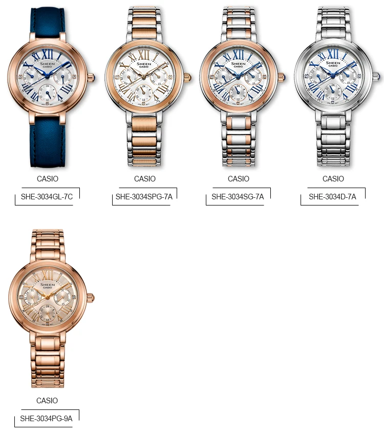 Часы Casio Swarovski Crystal женские часы лучший бренд класса люкс женские часы женские 50 м Водонепроницаемые кварцевые наручные часы Светящиеся Розовое золото Подарки спортивные часы reloj mujer relogio feminino