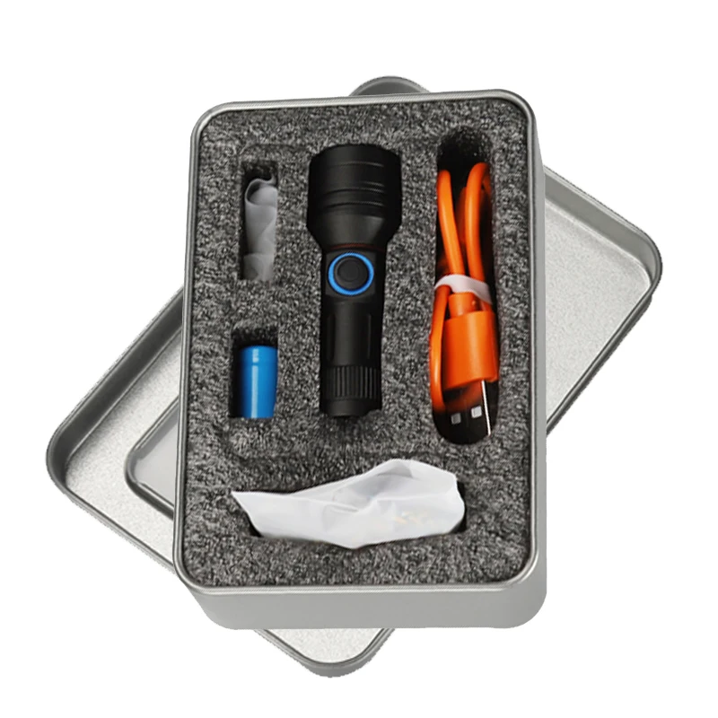 

Waterproof Lantern The Brightest L2 Mini Led Flashlight Rechargeable Super Bright Built in battery Torch High Quality Aluminum