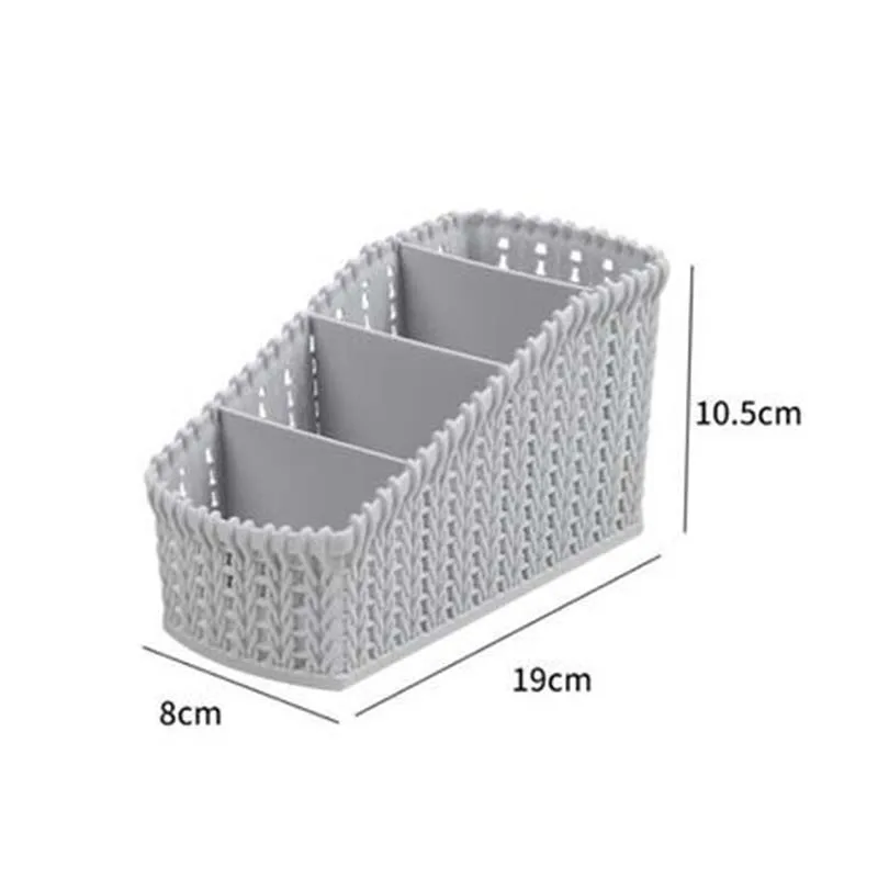 

Nordic Plastic Rattan Storage Basket Desktop Remote Control Storage Holder Bathroom Cosmetic Jewelry Sundries Storage Basket Box