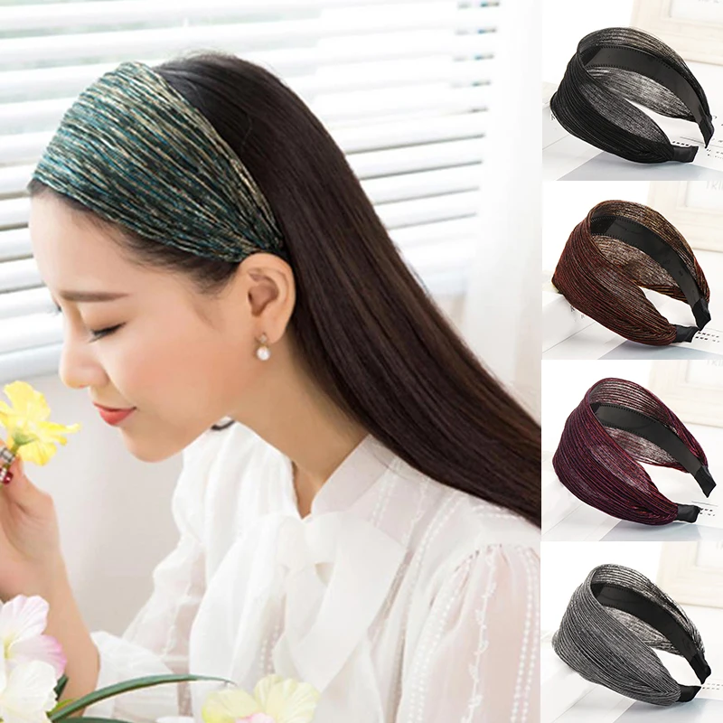 

Elegant Hairbands Broadside Cloth Headband Hair Hoop Wide Lace Breathable Hairbands hair band Hair Accessories Wide Headband New