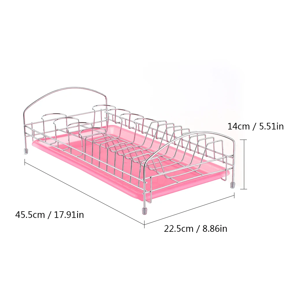 Однослойная Рабочая стойка кухонная настольная сушилка для тарелок с подносом