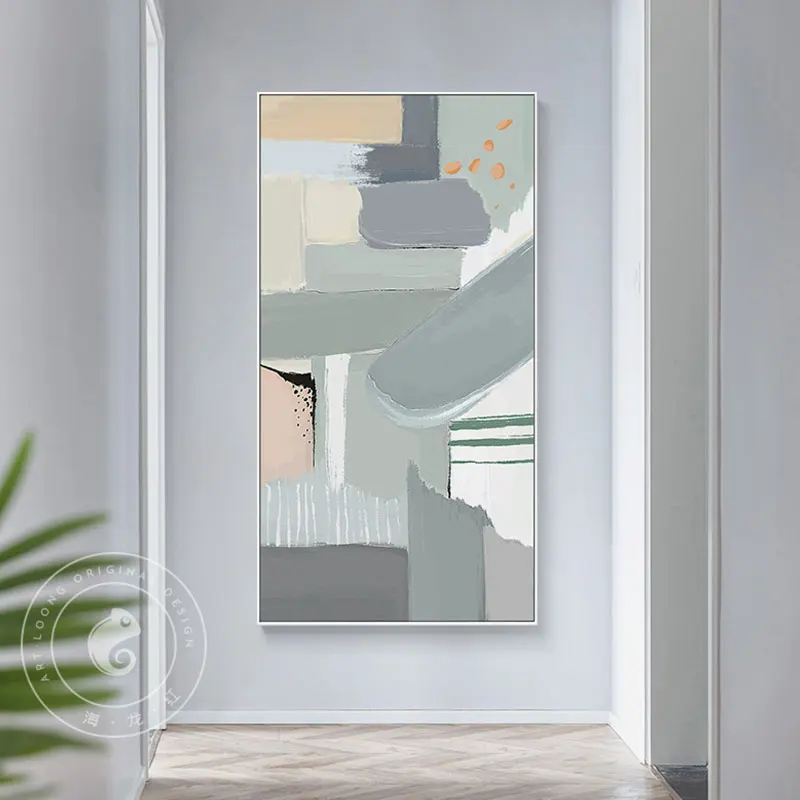 Abstract Morandi Colors Overlaps Canvas Painting Fashion Decorative Posters and Prints Wall Pictures for Living Room Home Decor | Дом и сад
