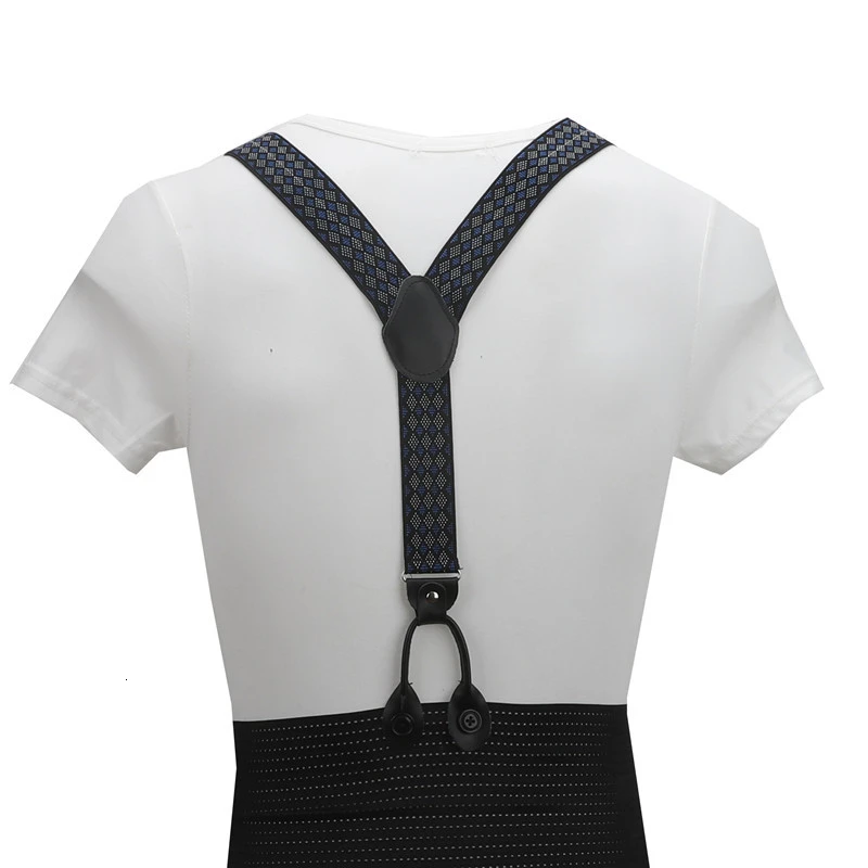 Подтяжки на пуговицах для взрослых ширина 1 38 дюйма черные подтяжки из