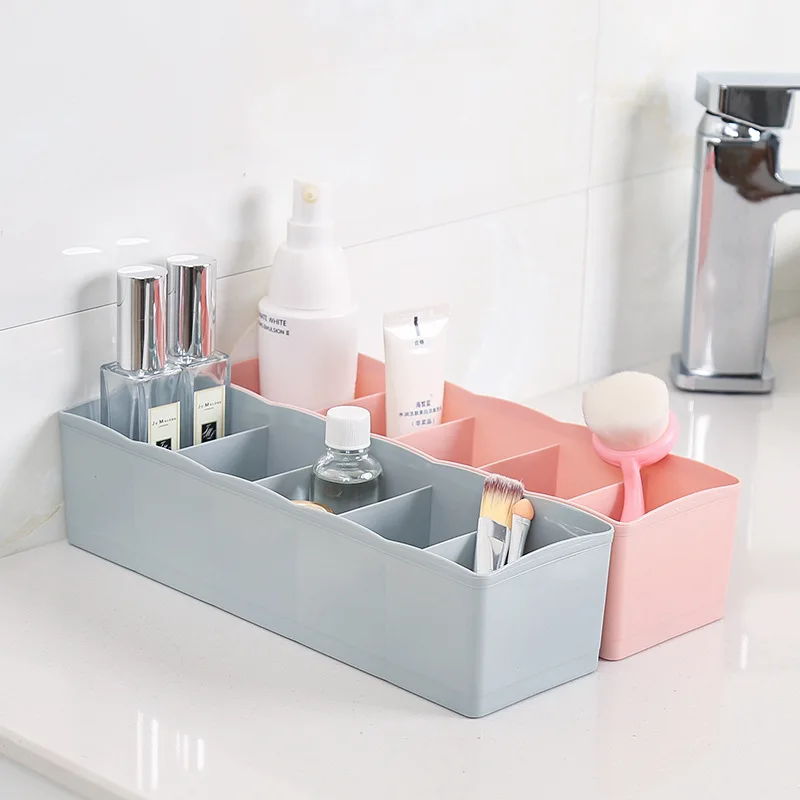 Пластиковый ящик для хранения 5 ячеек органайзер носков нижнего белья Настольный