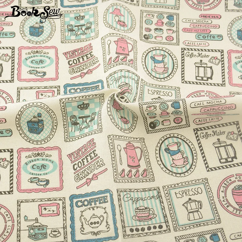 Booksew Textile Cotton Linen Fabric For Tablecloth Pillow Bag Curtain Cushion Zakka Home Theme Design Sewing Material Tissu