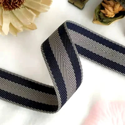 

20mm Organza Ribbon Wired Lint Herringbone Pattern Strap Knapsack Strapping Satin Belt Sewing Bag Belt Fabric Ribbon Accessories