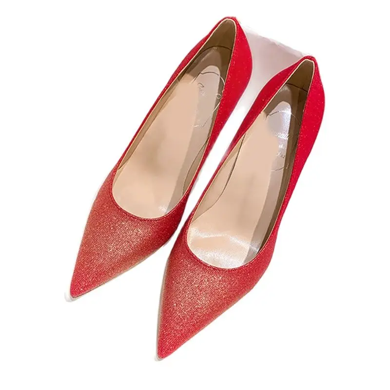

Women Shoes New Sexy Pattern Pointed Toe High Heels Ladies Shoes Wedding Shoes Dress Shoes