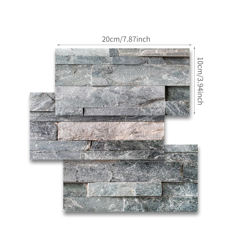 27pcs drak grey stone brick wall sticker self adhesive waterproof pvc floor stickers modern kitchen bathroom bedroom decor free global shipping