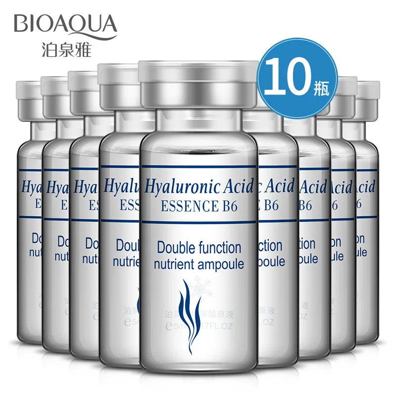 

BIOAQUA 10PCS/Set Hyaluronic Acid Serum Moisturizing Vitamins E Facial Moisturizing Anti Wrinkle Aging Collagen Day Cr