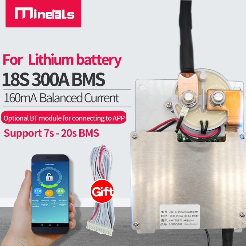 

Литий-ионный аккумулятор LPF4 18S BMS 300a, 60 В, интеллектуальная поддержка bluetooth, балансировочная плата, литиевая батарея, большой ток PCM