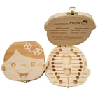 Детская деревянная коробка для зубов, испанскаяголландскаяфранцузскаяНемецкая детская деревянная коробка для хранения, Детские сувениры для мальчиков и девочек, подарки