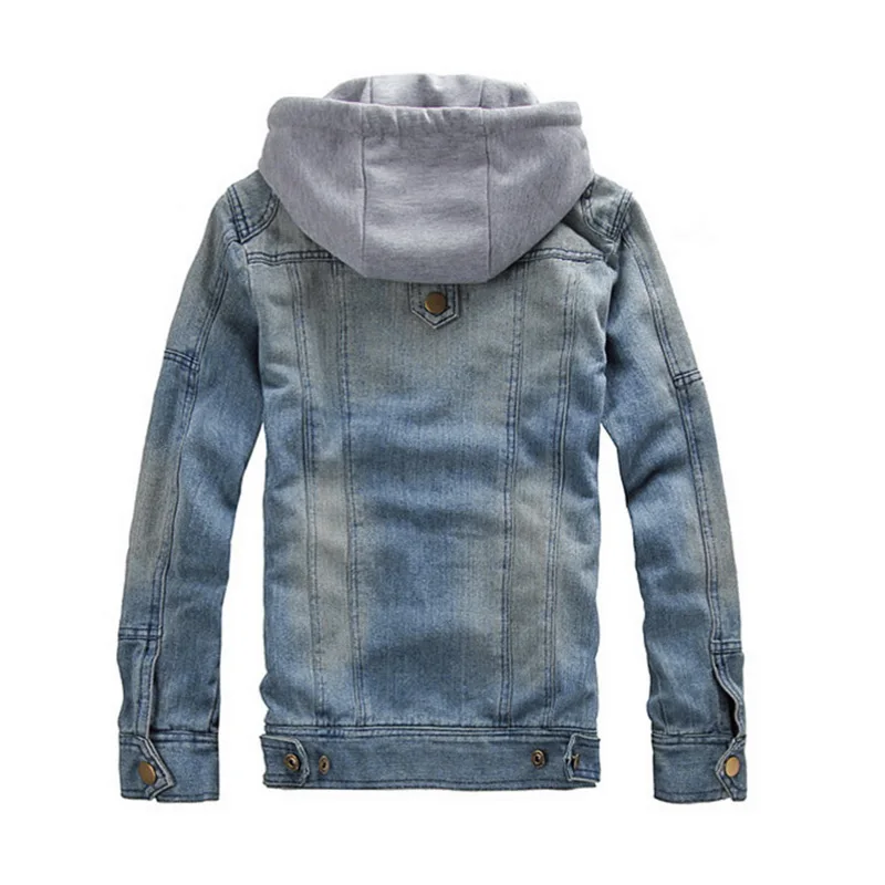 

Fashion Men's Hooded Denim Jacket Men's Slim Casual Denim Jacket Hooded Jacket Men's Windbreaker Streetwear