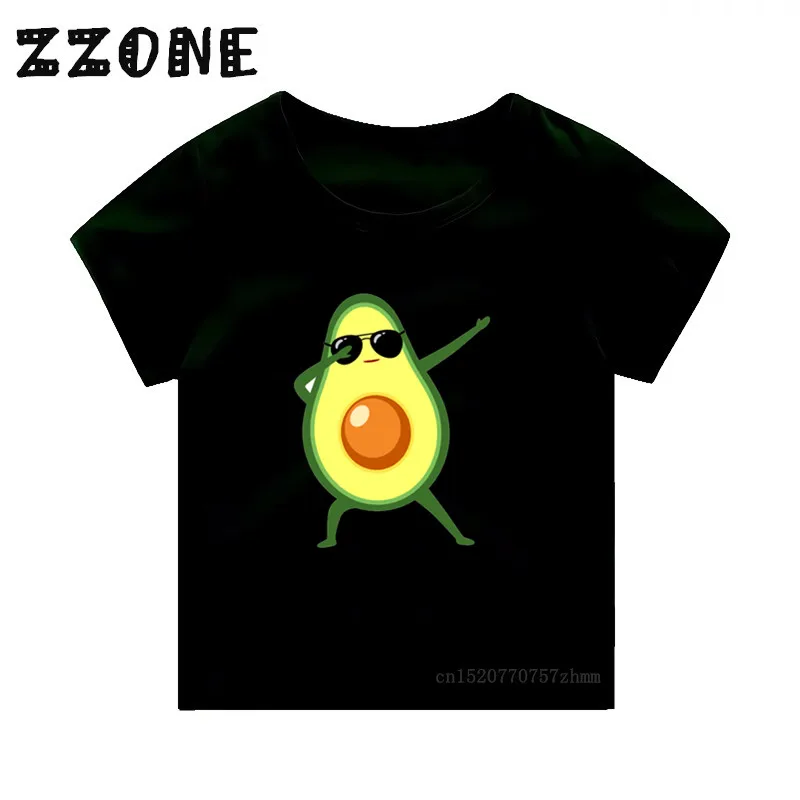 Детская футболка с принтом авокадо повседневные топы короткими рукавами для
