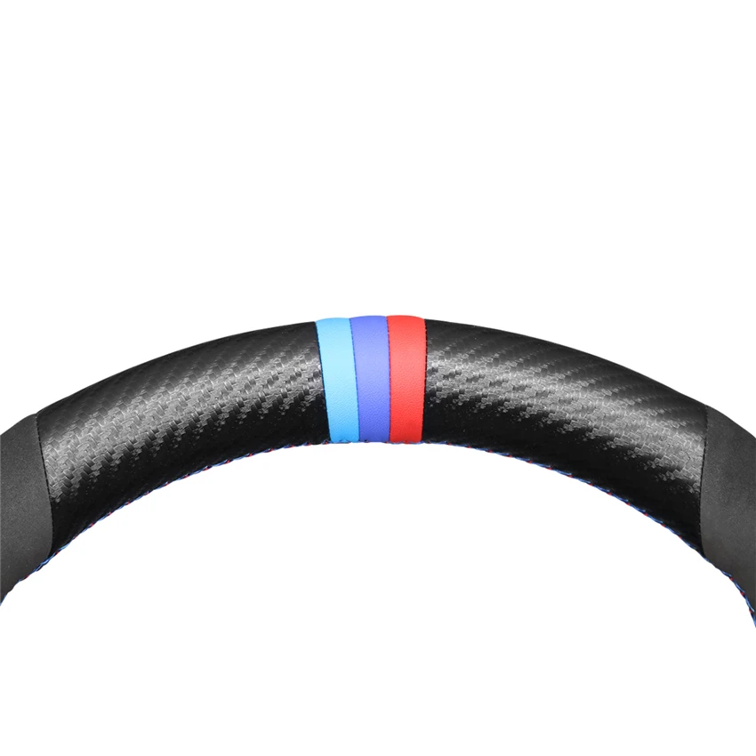 MEWANT черный ПУ углеродное волокно Замша Чехол рулевого колеса автомобиля для BMW M