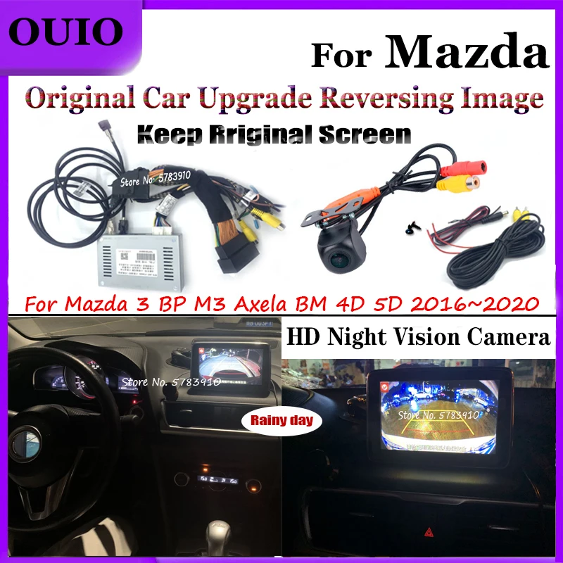 

Интерфейс камеры заднего вида для Mazda 3 BP M3 Axela BM 4D 5D 2016 ~ 2020