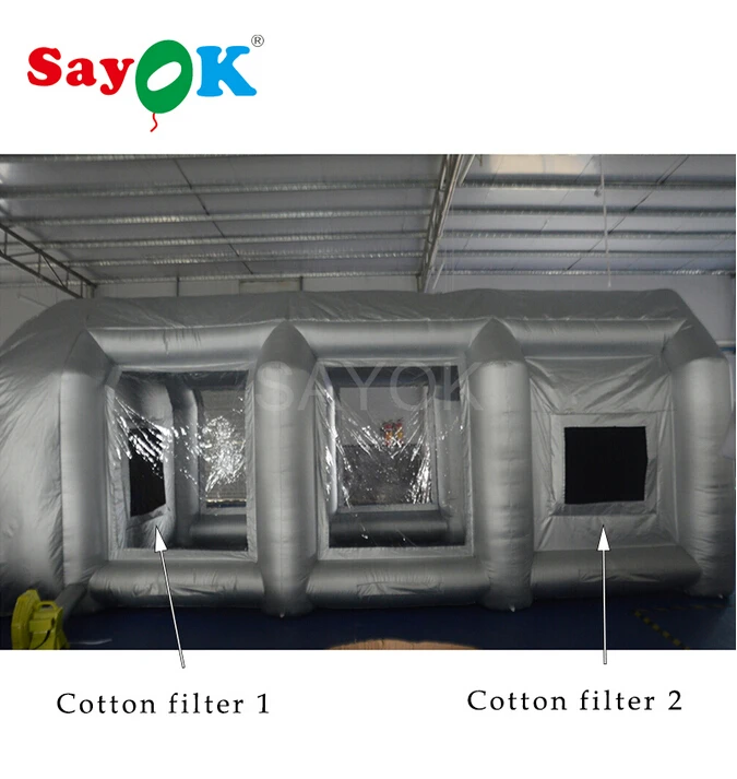 Хлопковый фильтр подходит для 6x3x2,5 m/20x10x8ft надувная кабина для окрашивания распылением