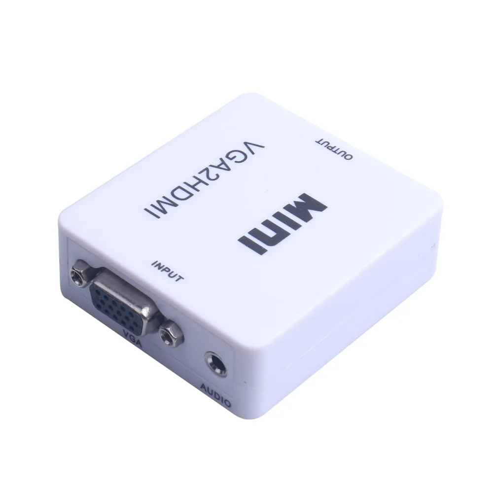 Мини HD 1080P Аудио VGA к HDMI совместимый HDTV видео преобразователь адаптер с