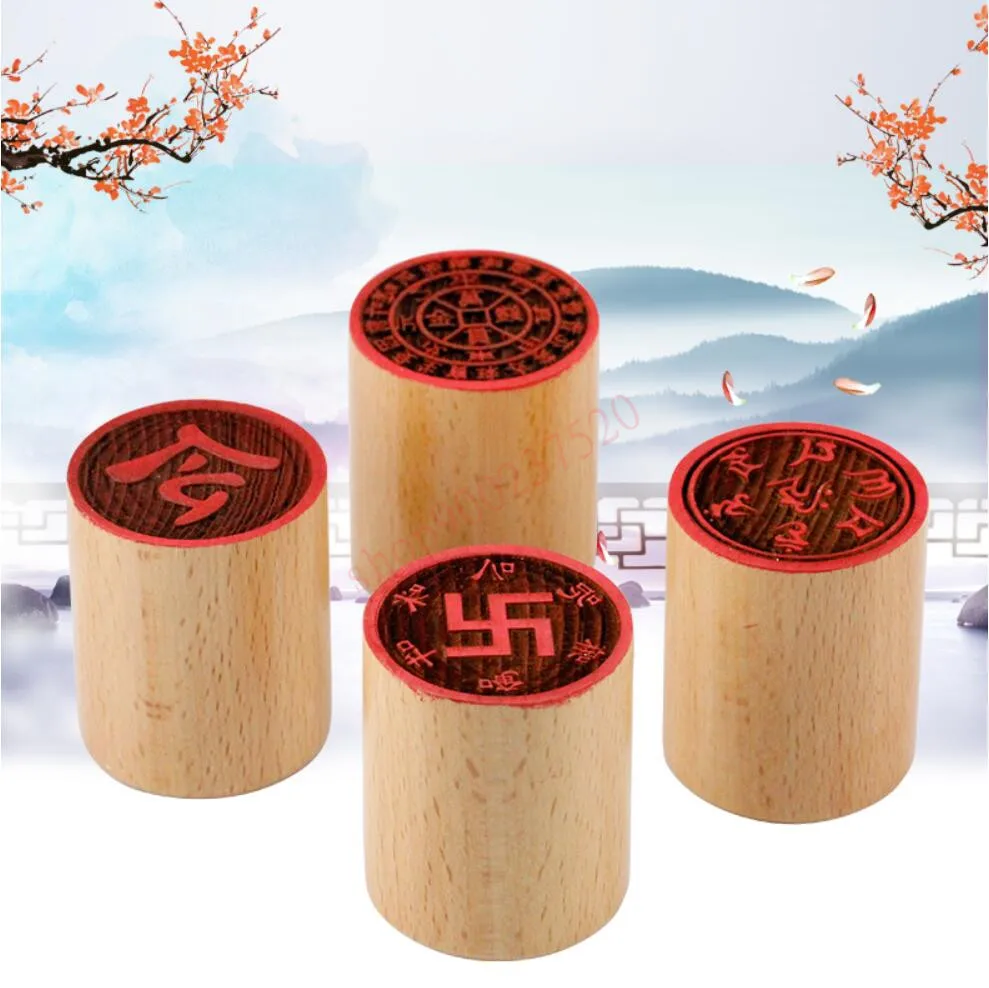 Печать с гравировкой Taomu Lingzi печать qianwanguan Zhenyan шестью символами Taoist seal|Статуэтки