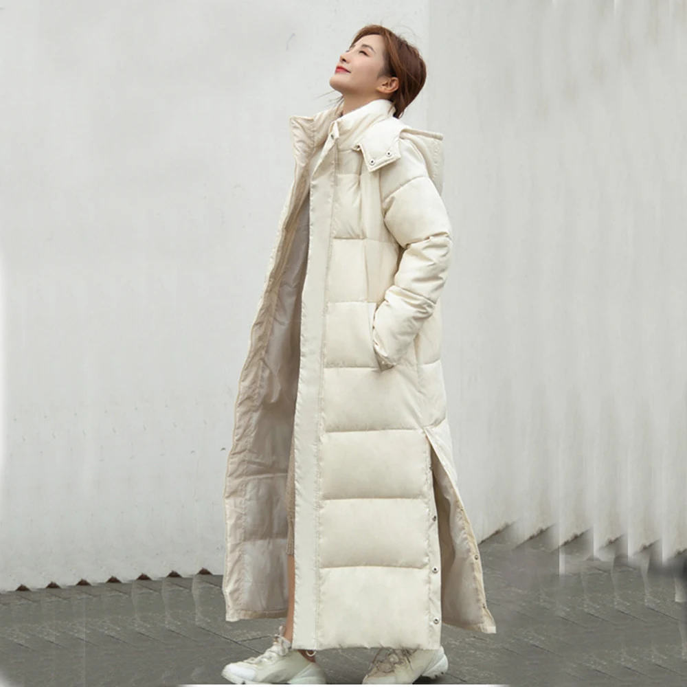 

Thick down parka women with hood down jacket winterr coat cultivate morality fashion eiderdown hoodie with thick 805