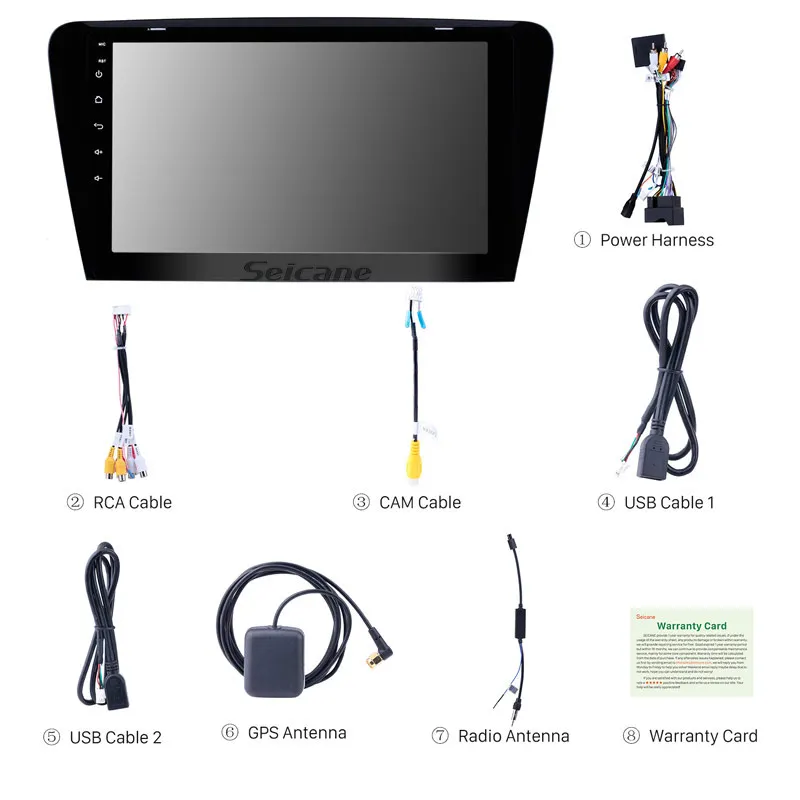 Seicane 10 1 ''HD 1024*600 автомобильное радио Android 0 для 2015 2016 2017 SKODA Octavia (UV) GPS