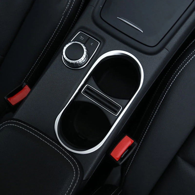 

Chrome Cup Holder Cover Trim for Mercedes Benz Cla 200 260 Gla a Class W176 C117 A180 14-17 Accessory Car-Styling