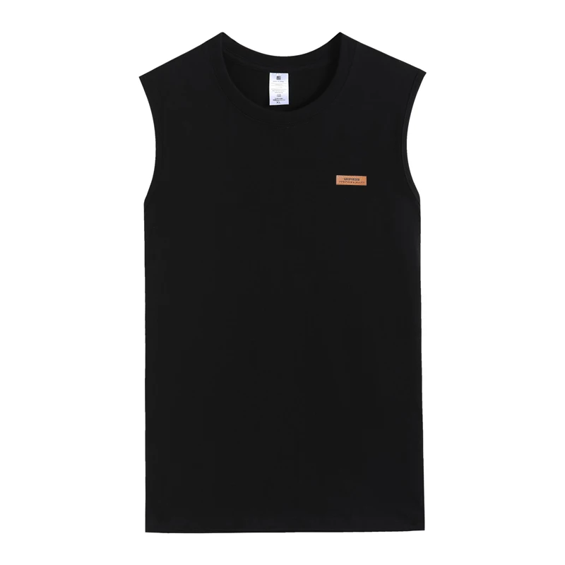 

100% Cotton High Quality Aiti-pilling Anti-static Summer Man Sleeveless T-shirt Male Casual Singlet Trip Street Men Tank Tops