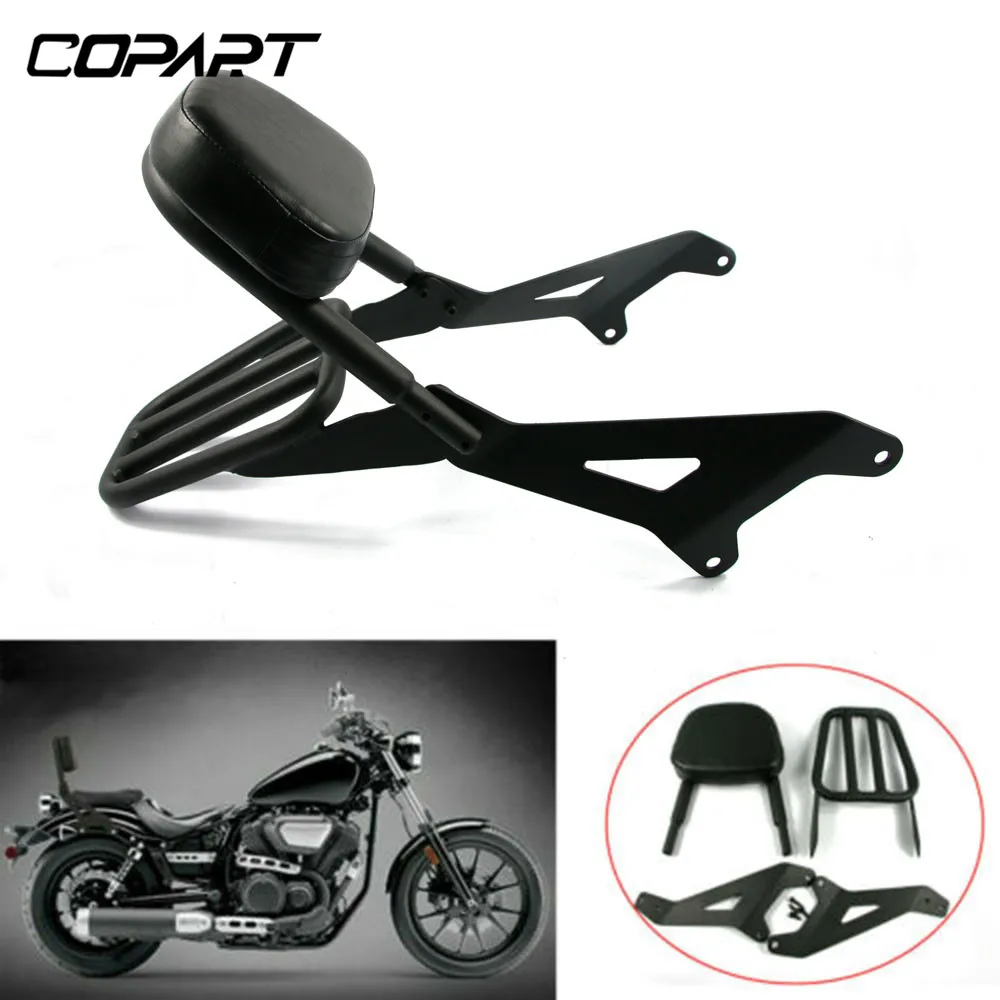 Motorcycle Detachable Backrest Rear Sissy Bar With Pad Luggage Rack For Yamaha V Star 950 Bolt XVS950 XV950 XV 950 2013-2023