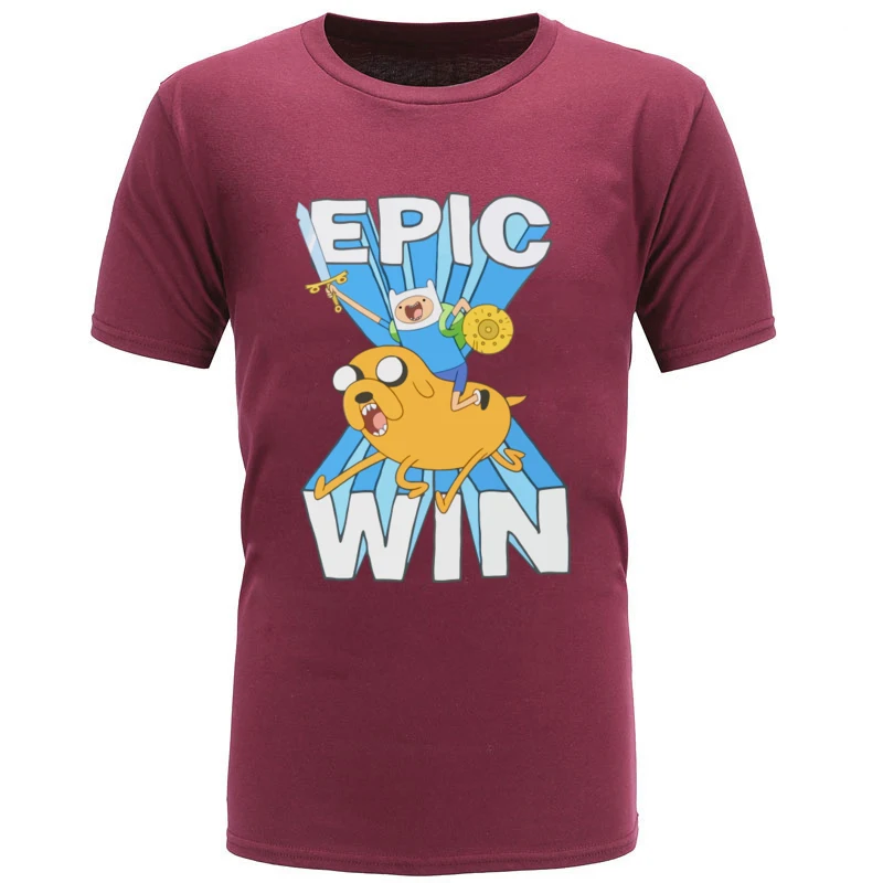 Футболка Epic Win Adventure Time с аниме Мужская модная тенниска забавным мультяшным