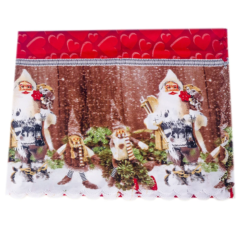 

Christmas Themed Table Cloths Rectangle Printing Tablecloth Dustproof 3D Table Cover Dinner Tablecloth Home Xmas Party Decor