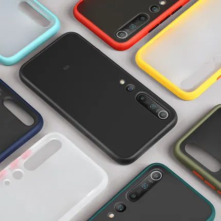Для xiaomi mi Note 10 Pro Чехол жесткий прозрачный матовый противоударный защитный чехол