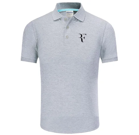

New Polo Shirt RF roger federer logo Cotton Polo shirt Short Sleeve High Quantity polo shirts t