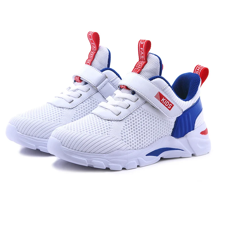 Кроссовки для мальчиков детская Баскетбольная обувь белая сетка дышащая бега с