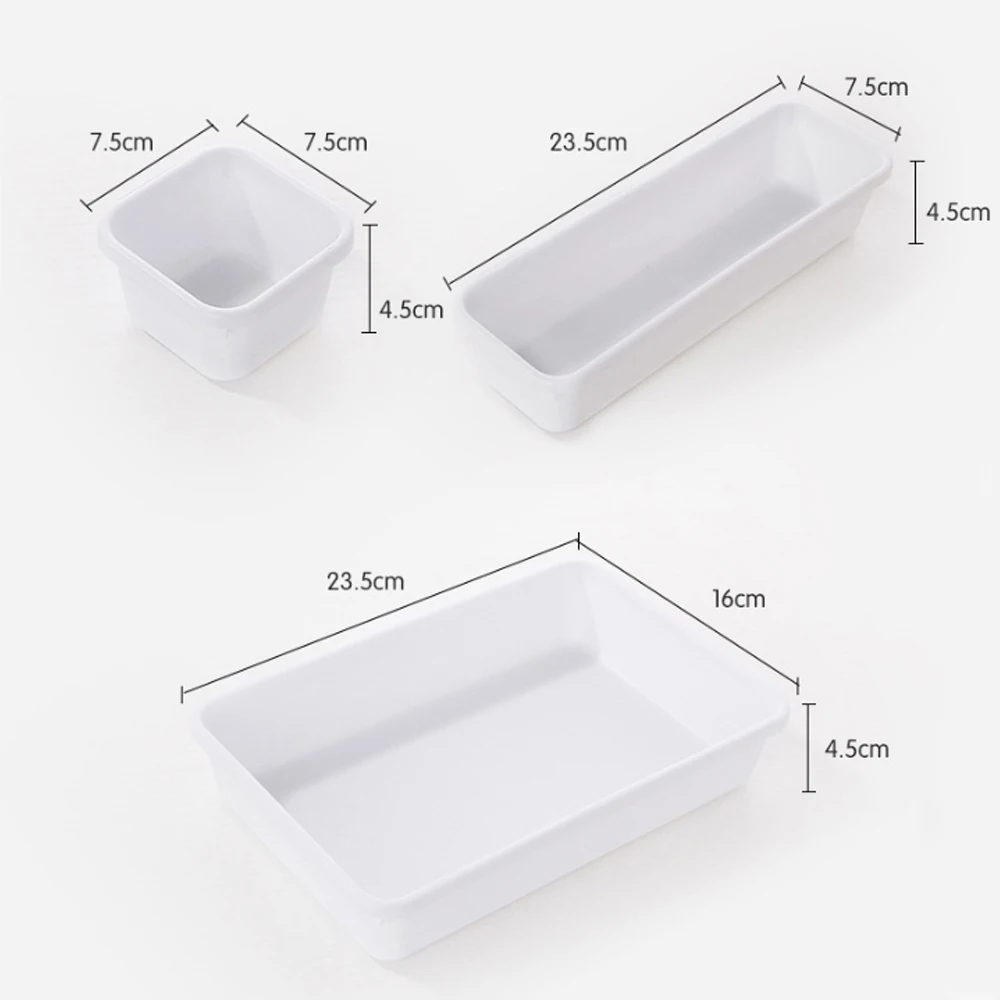 

Home Makeup Storage Box Kitchen Bathroom Closet Office Desk Organizer Box Trays Storage Drawer Organizer Tray Cutlery Dropship