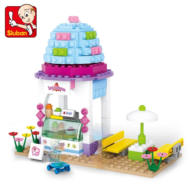 

Sluban Building Block Girl Dream Friends Ice Cream Shop 205pcs Educational Bricks Toy-Boy No retail box