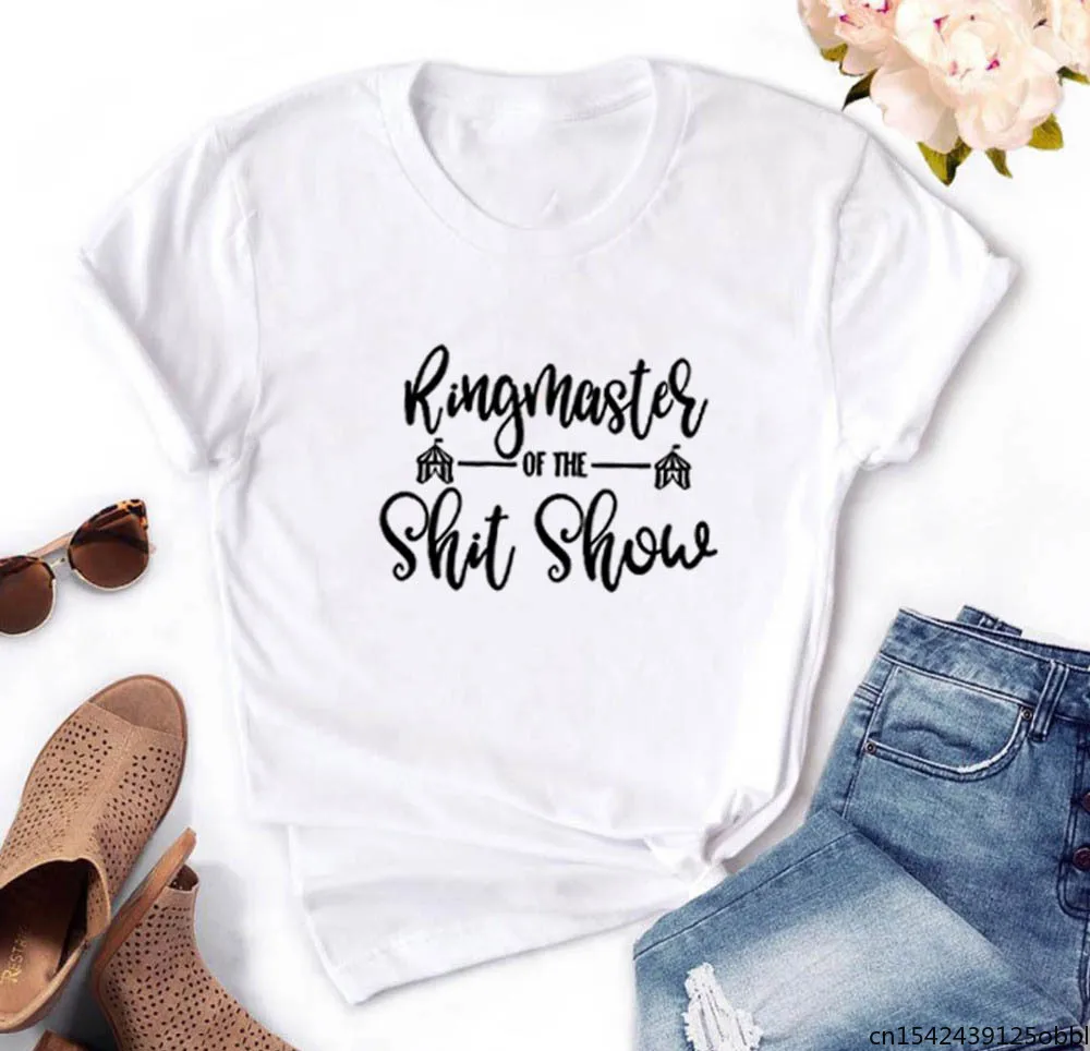 

Ringmaster of The Show Femme Short Sleeve T Shirt Women Summer Loose Round Neck