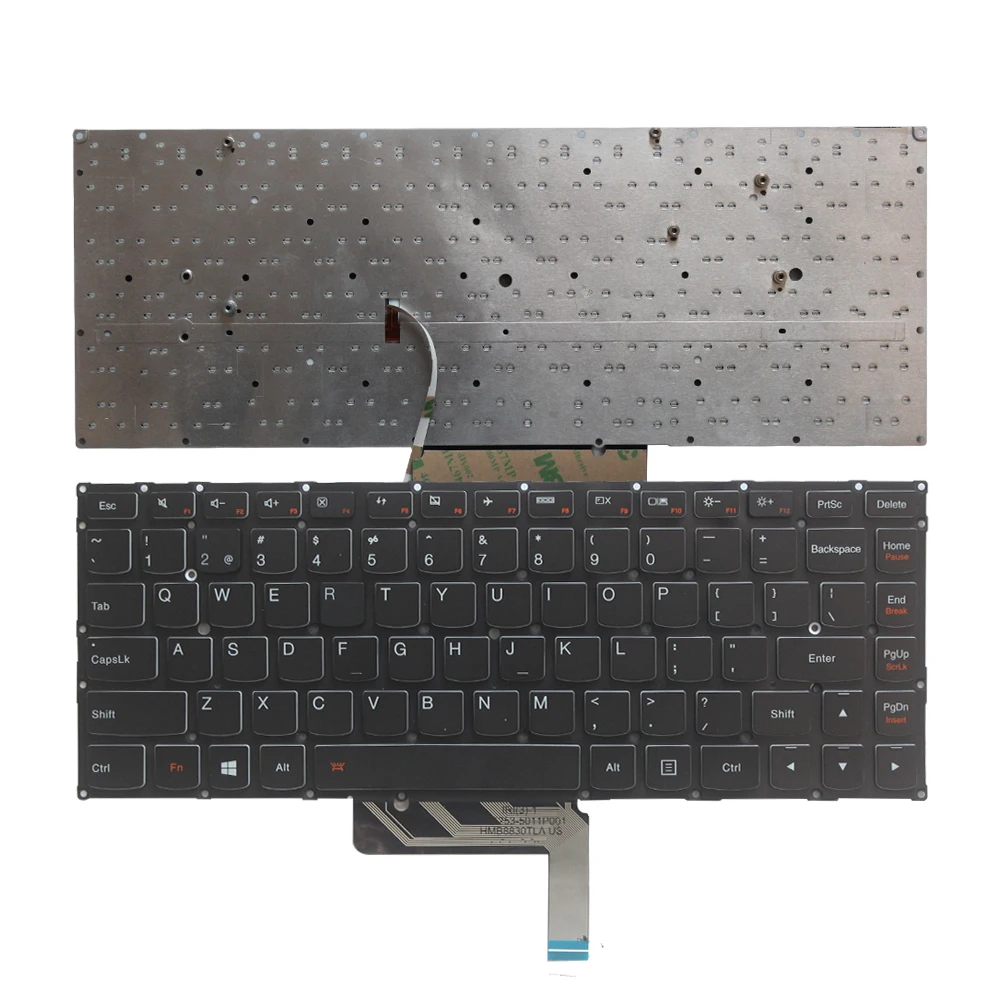 Новая английская клавиатура для ноутбука LENOVO IDEAPAD Yoga-900-13ISK черная с подсветкой |