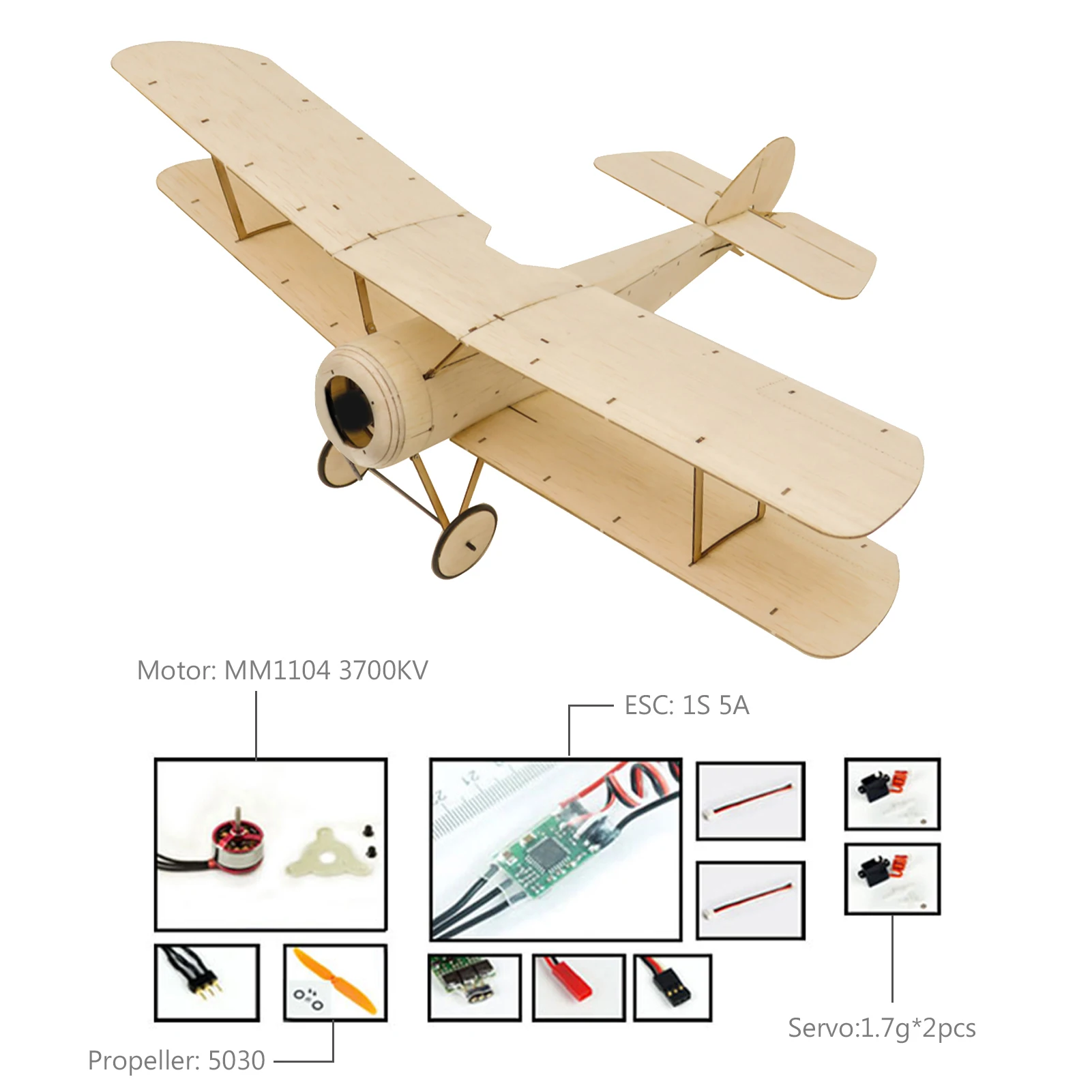 Модель самолета DWH K06 Sopwith Pup RC 378 мм версия PNP | Игрушки и хобби