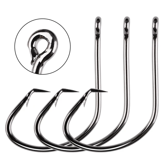 20pcs/box Fishing Hooks 7381 High Carbon Steel Octopus Offset Sport Circle Bait Fishing Hook Set With Barbed Box jig head 1
