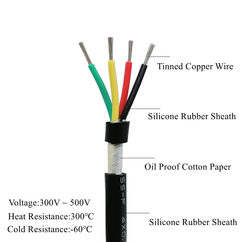 11AWG 4 мм YGC многожильный силиконовый провод 2 3 Pin 2P 3P P высокотемпературный