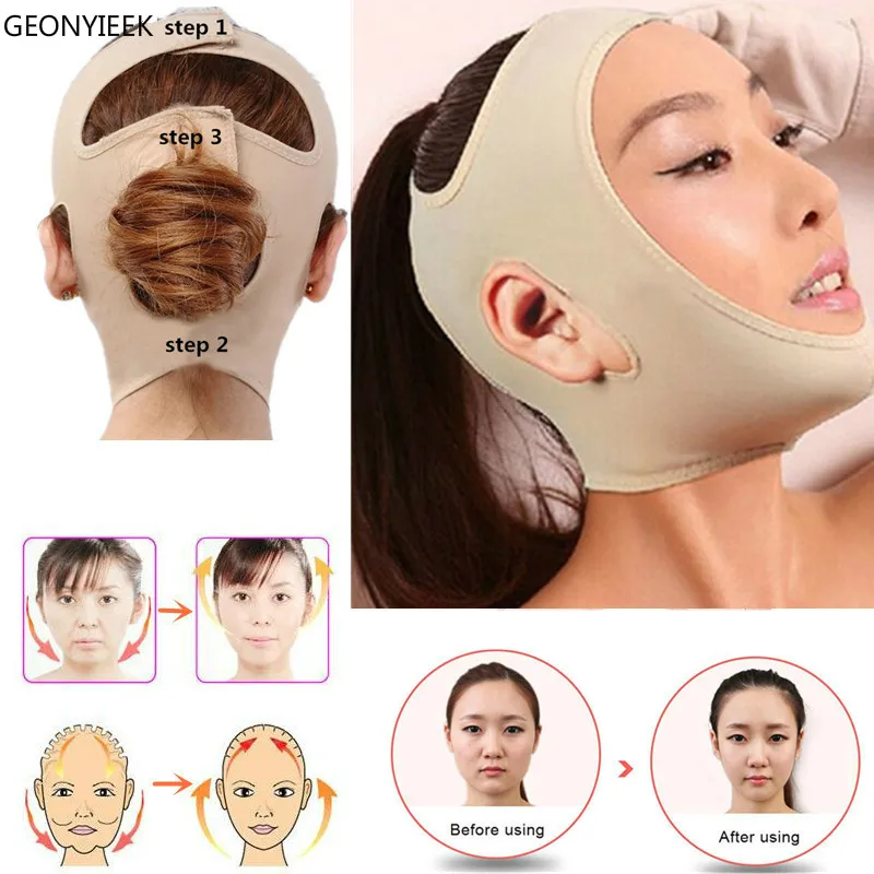 

Delicate Facial Thin Face Mask Slimming Bandage Skin Care Belt Shape And Lift Reduce Double Chin Face Mask Face Thining Band